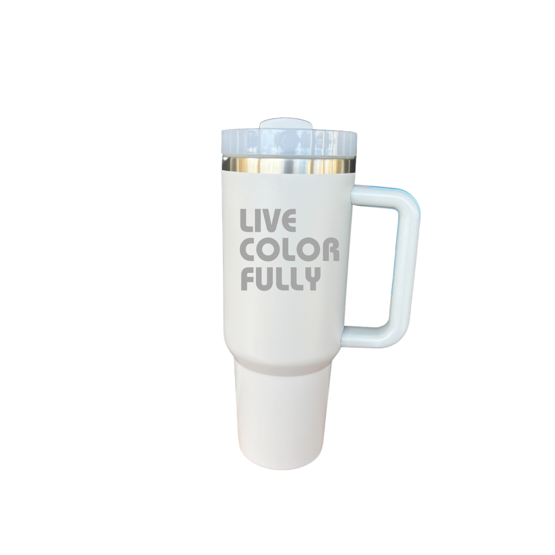 WINTER Personalized 40 oz Handled Stainless Steel Tumbler