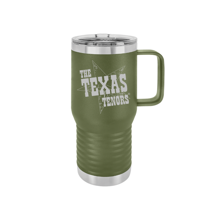 Personalized Texas Tenors 20 oz Stainless Steel Handled Tumbler, Polar Camel