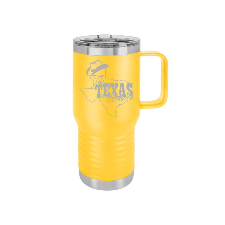 Personalized Texas Tenors 20 oz Stainless Steel Handled Tumbler, Polar Camel