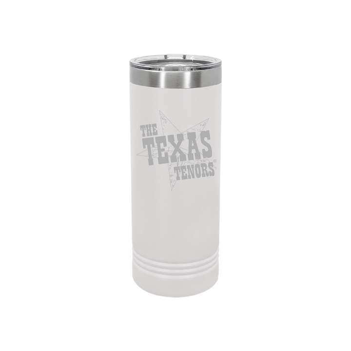 Personalized Texas Tenors 22 oz Skinny Stainless Steel Tumbler,  Polar Camel