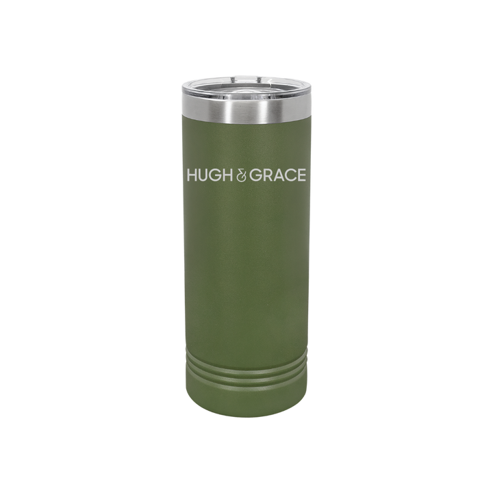 Personalized Hugh & Grace 22 oz Skinny Stainless Steel Tumbler,  Polar Camel