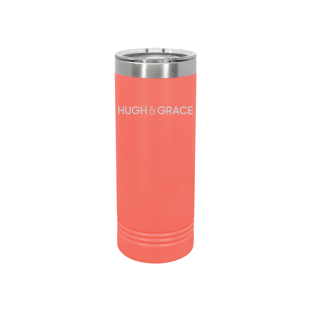 Personalized Hugh & Grace 22 oz Skinny Stainless Steel Tumbler,  Polar Camel