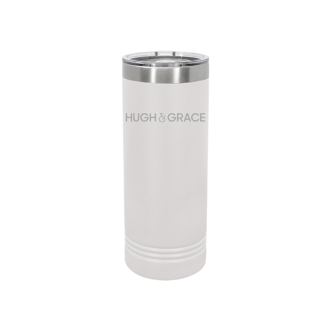 Personalized Hugh & Grace 22 oz Skinny Stainless Steel Tumbler,  Polar Camel