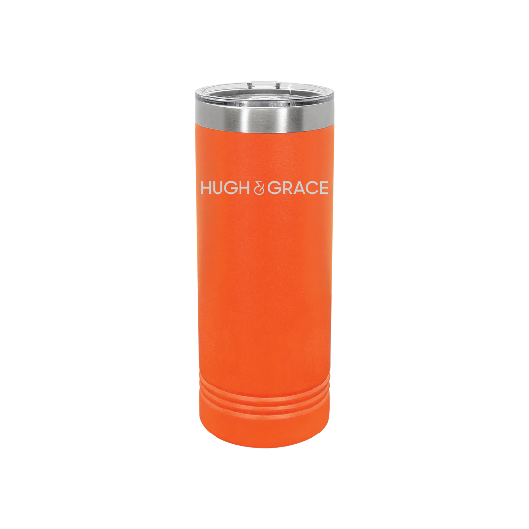 Personalized Hugh & Grace 22 oz Skinny Stainless Steel Tumbler,  Polar Camel