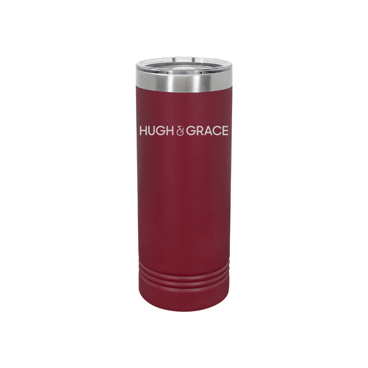 Personalized Hugh & Grace 22 oz Skinny Stainless Steel Tumbler,  Polar Camel