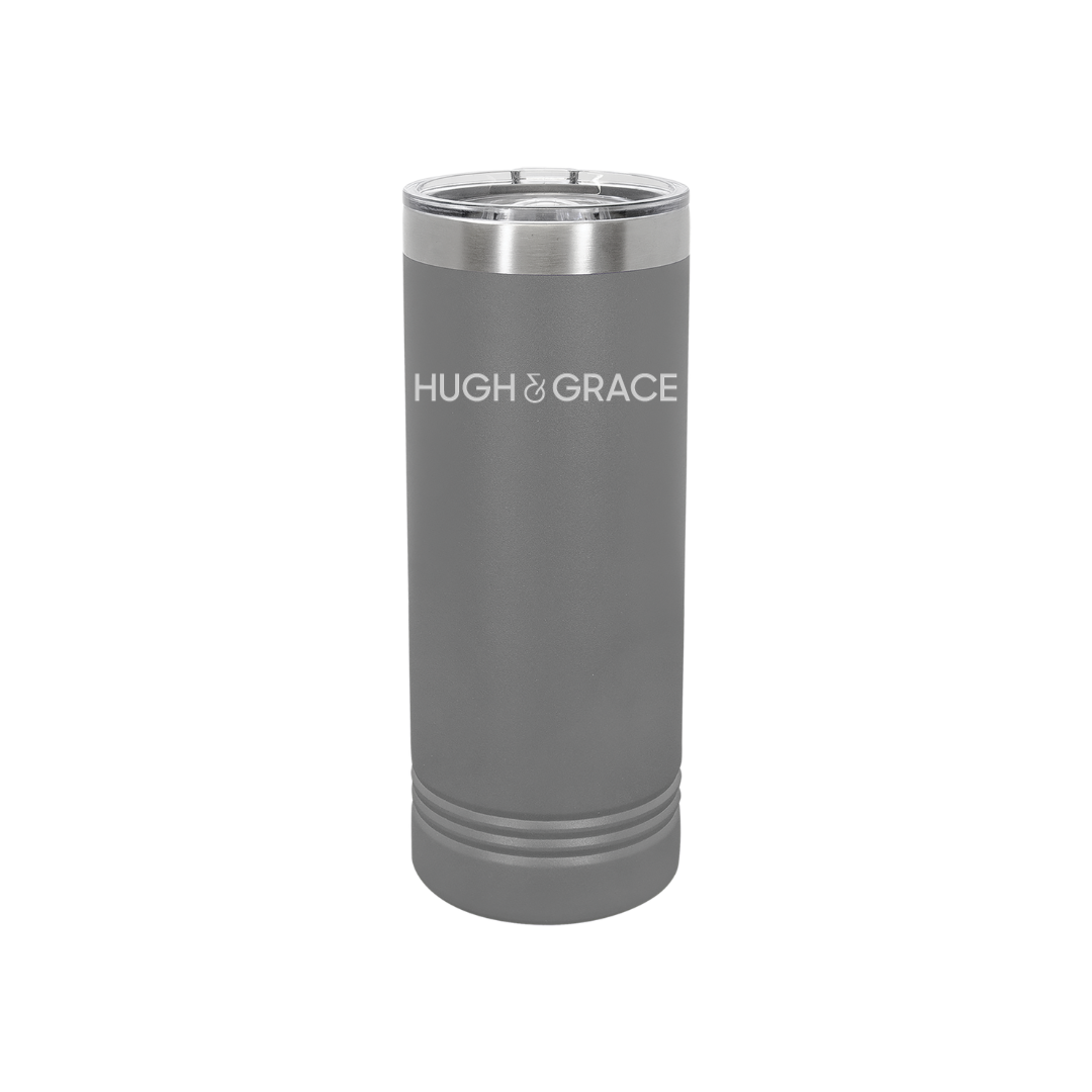 Personalized Hugh & Grace 22 oz Skinny Stainless Steel Tumbler,  Polar Camel