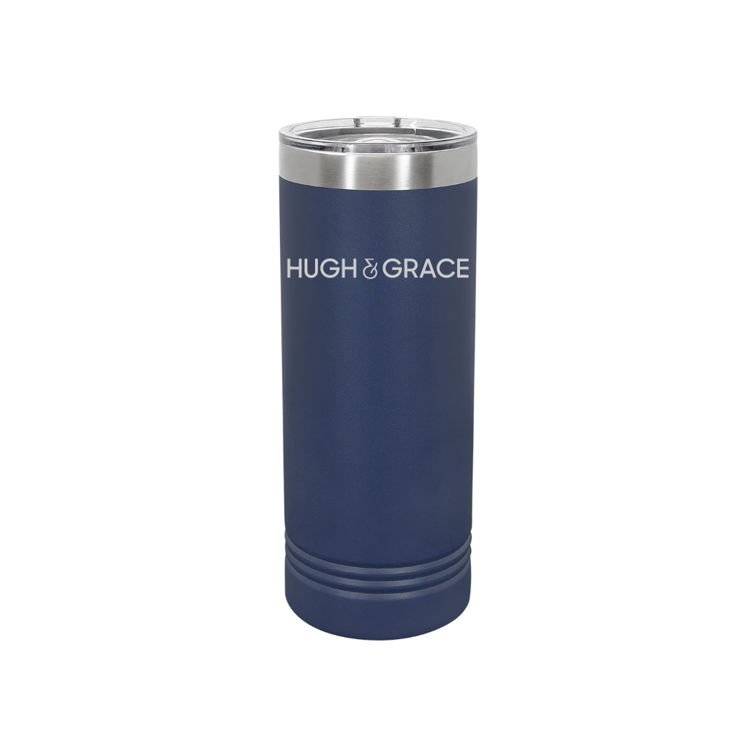 Personalized Hugh & Grace 22 oz Skinny Stainless Steel Tumbler,  Polar Camel