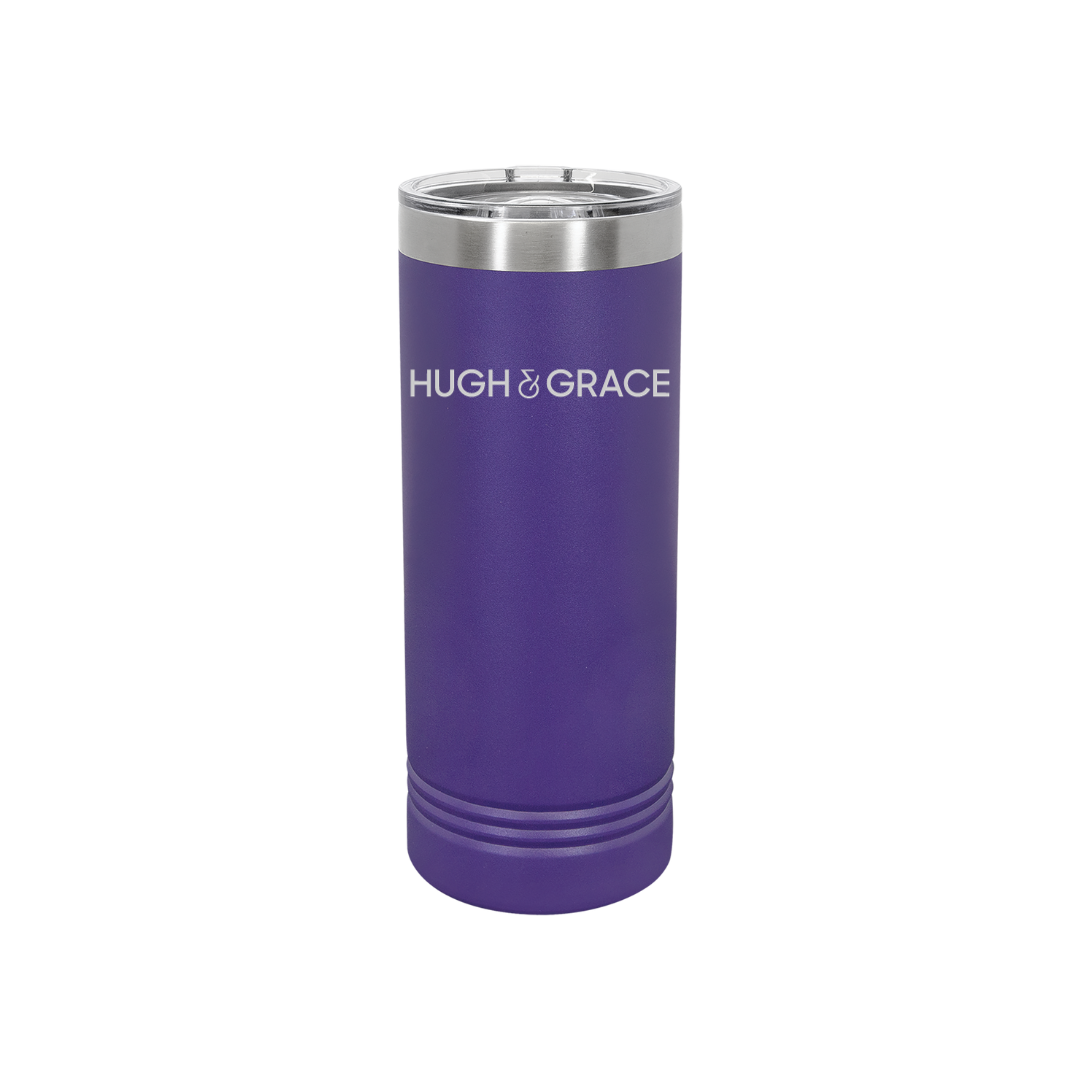 Personalized Hugh & Grace 22 oz Skinny Stainless Steel Tumbler,  Polar Camel