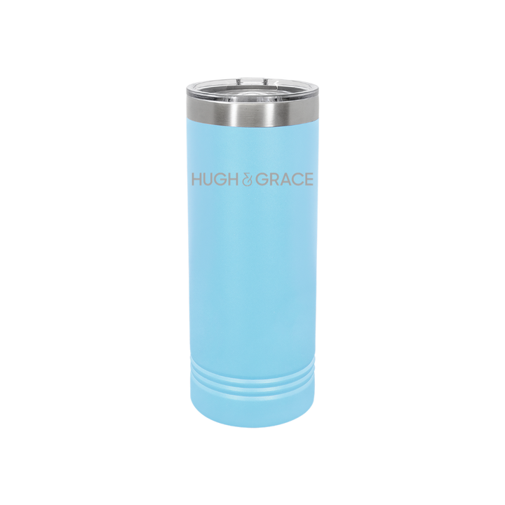 Personalized Hugh & Grace 22 oz Skinny Stainless Steel Tumbler,  Polar Camel