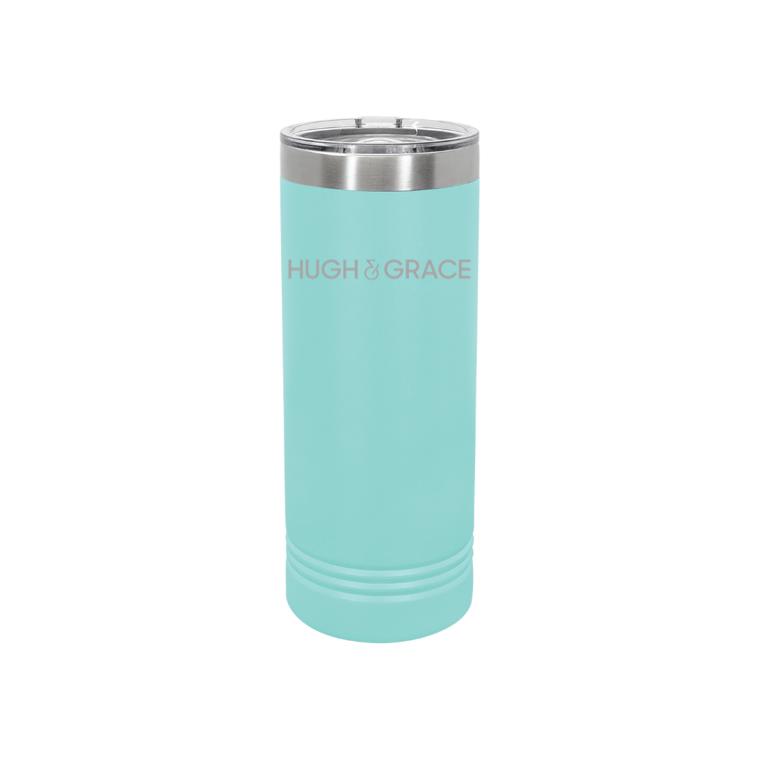 Personalized Hugh & Grace 22 oz Skinny Stainless Steel Tumbler,  Polar Camel