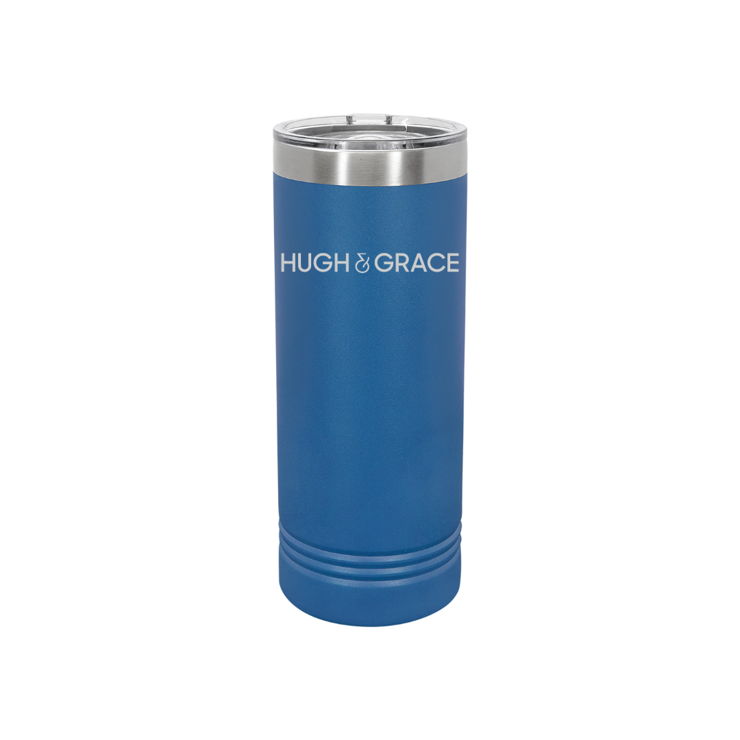 Personalized Hugh & Grace 22 oz Skinny Stainless Steel Tumbler,  Polar Camel