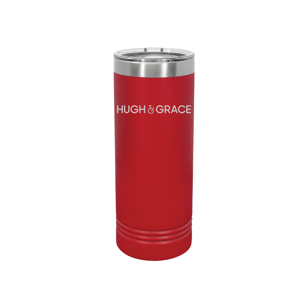 Personalized Hugh & Grace 22 oz Skinny Stainless Steel Tumbler,  Polar Camel