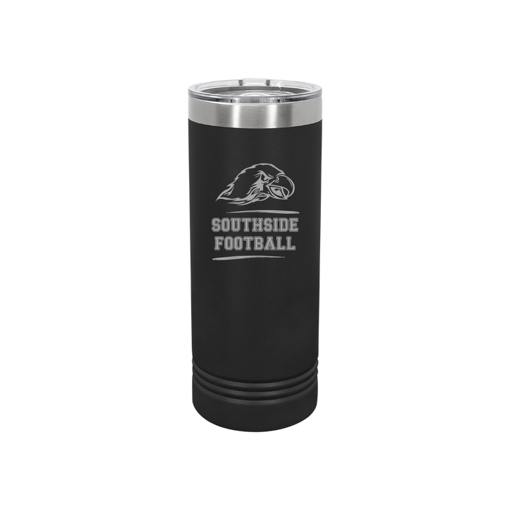 Personalized Olathe South Football 22 oz Skinny Stainless Steel Tumbler,  Polar Camel