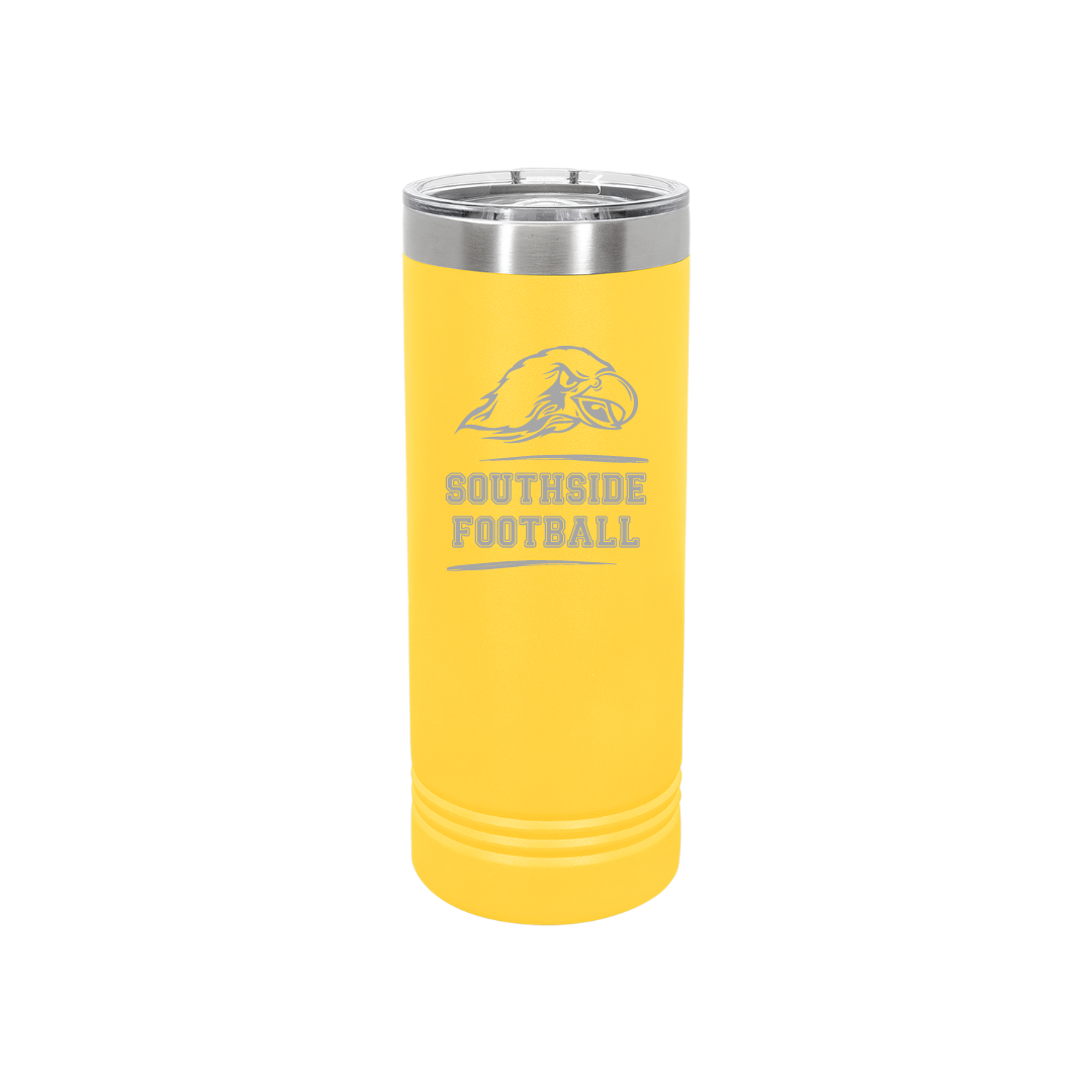 Personalized Olathe South Football 22 oz Skinny Stainless Steel Tumbler,  Polar Camel