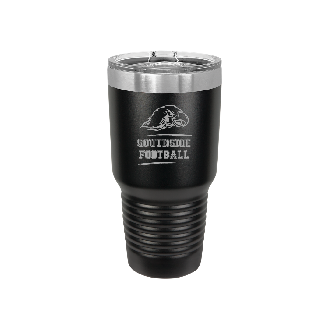 Personalized Olathe South Football 30 oz Stainless Steel Tumbler, Polar Camel