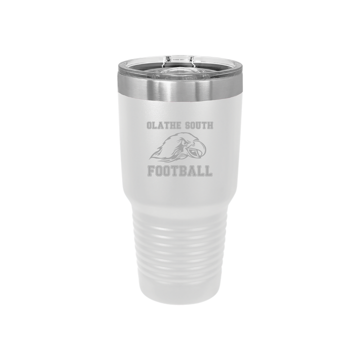 Personalized Olathe South Football 30 oz Stainless Steel Tumbler, Polar Camel