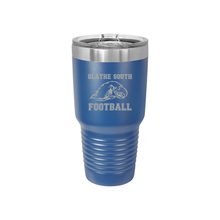 Personalized Olathe South Football 30 oz Stainless Steel Tumbler, Polar Camel