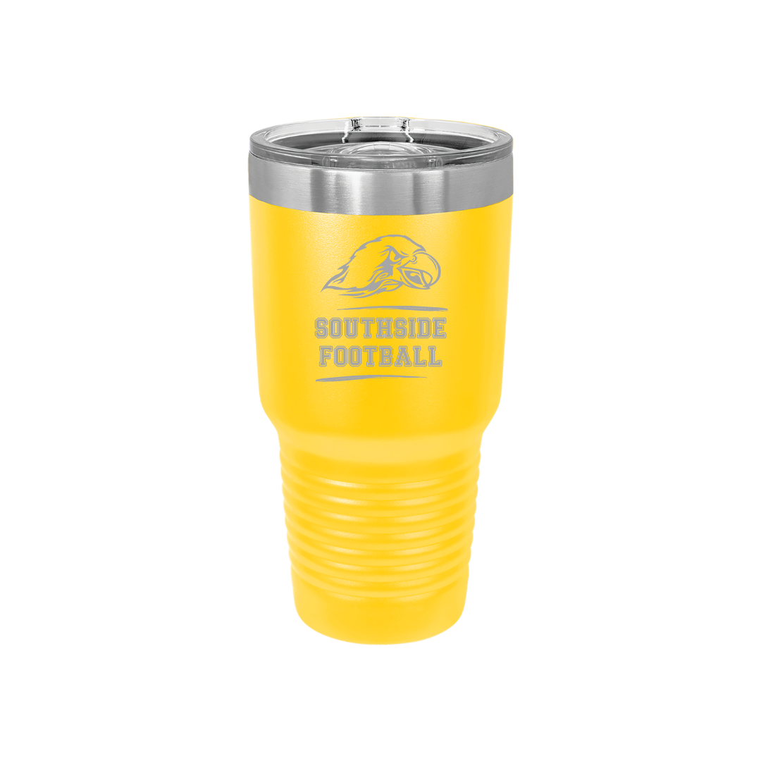 Personalized Olathe South Football 30 oz Stainless Steel Tumbler, Polar Camel