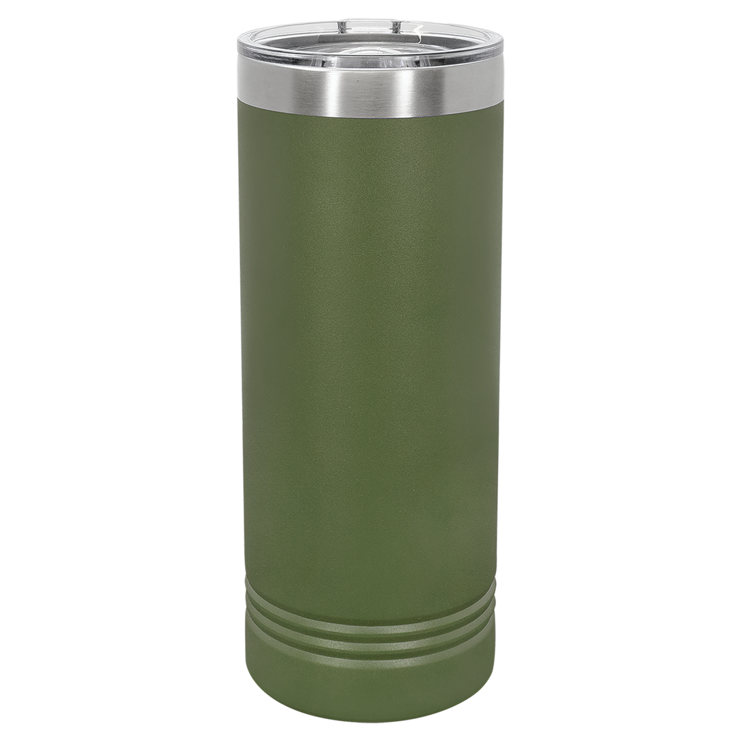 Personalized 22 oz Skinny Stainless Steel Tumbler,  Polar Camel