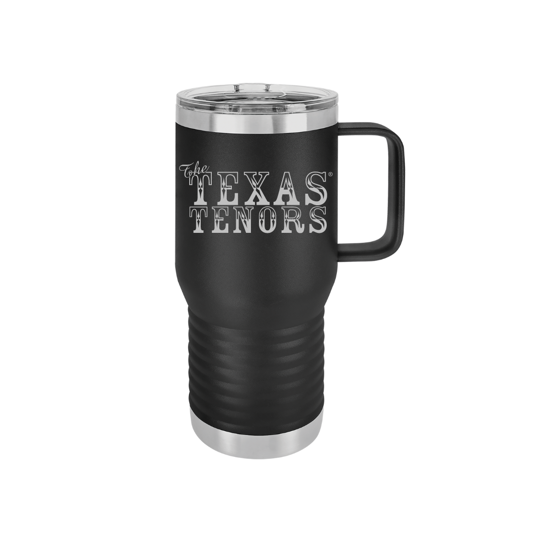 Personalized Texas Tenors 20 oz Stainless Steel Handled Tumbler, Polar Camel