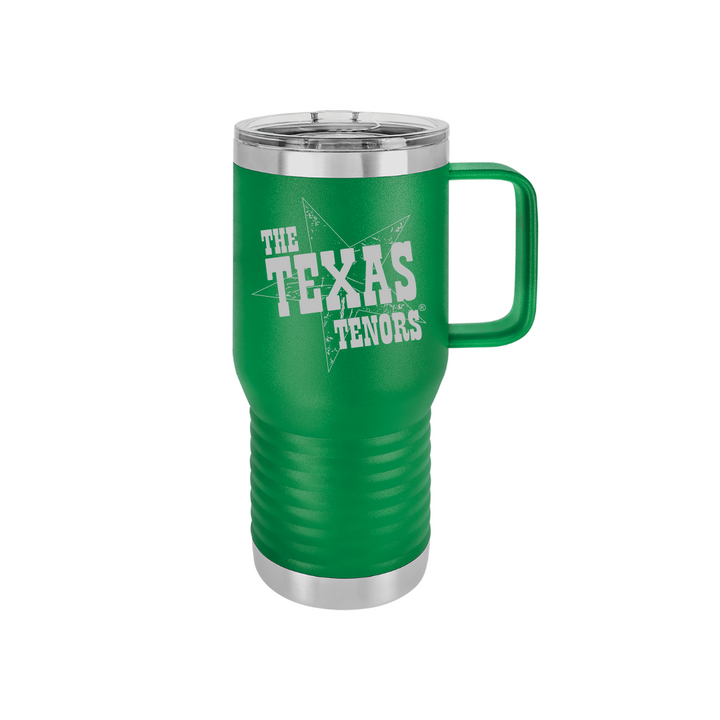 Personalized Texas Tenors 20 oz Stainless Steel Handled Tumbler, Polar Camel