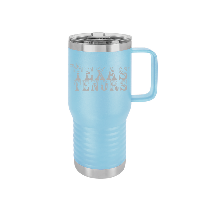 Personalized Texas Tenors 20 oz Stainless Steel Handled Tumbler, Polar Camel