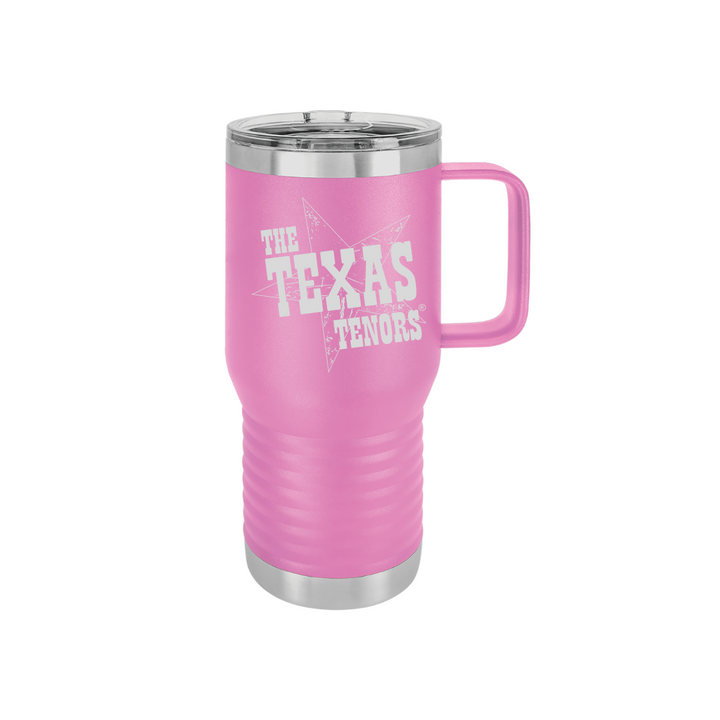 Personalized Texas Tenors 20 oz Stainless Steel Handled Tumbler, Polar Camel