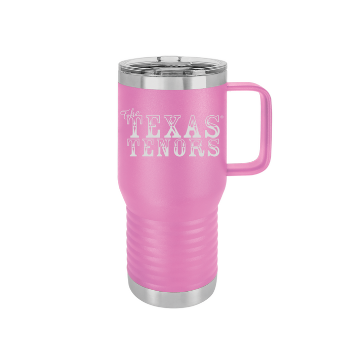 Personalized Texas Tenors 20 oz Stainless Steel Handled Tumbler, Polar Camel