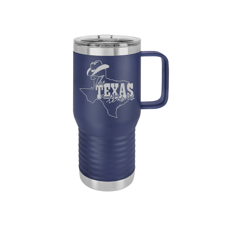 Personalized Texas Tenors 20 oz Stainless Steel Handled Tumbler, Polar Camel