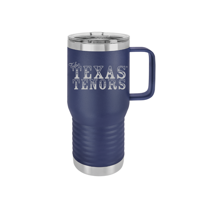 Personalized Texas Tenors 20 oz Stainless Steel Handled Tumbler, Polar Camel