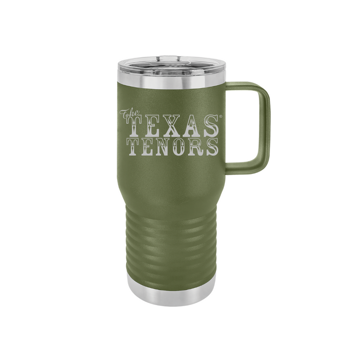 Personalized Texas Tenors 20 oz Stainless Steel Handled Tumbler, Polar Camel