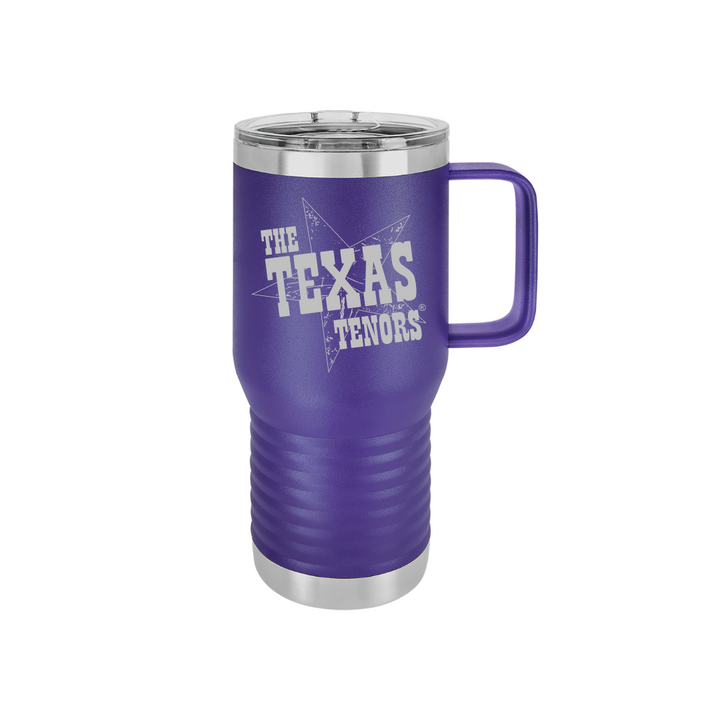 Personalized Texas Tenors 20 oz Stainless Steel Handled Tumbler, Polar Camel