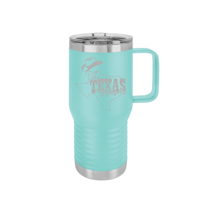 Personalized Texas Tenors 20 oz Stainless Steel Handled Tumbler, Polar Camel