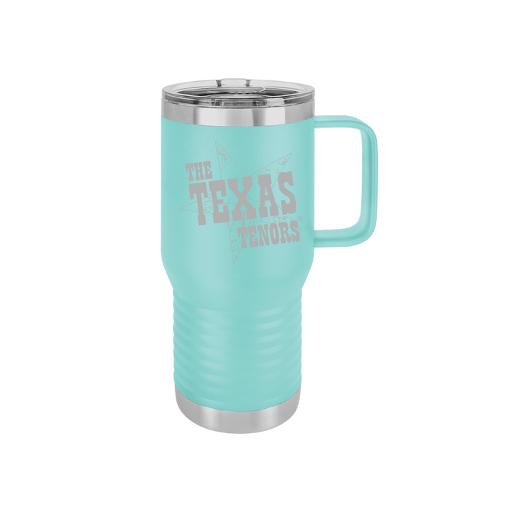 Personalized Texas Tenors 20 oz Stainless Steel Handled Tumbler, Polar Camel