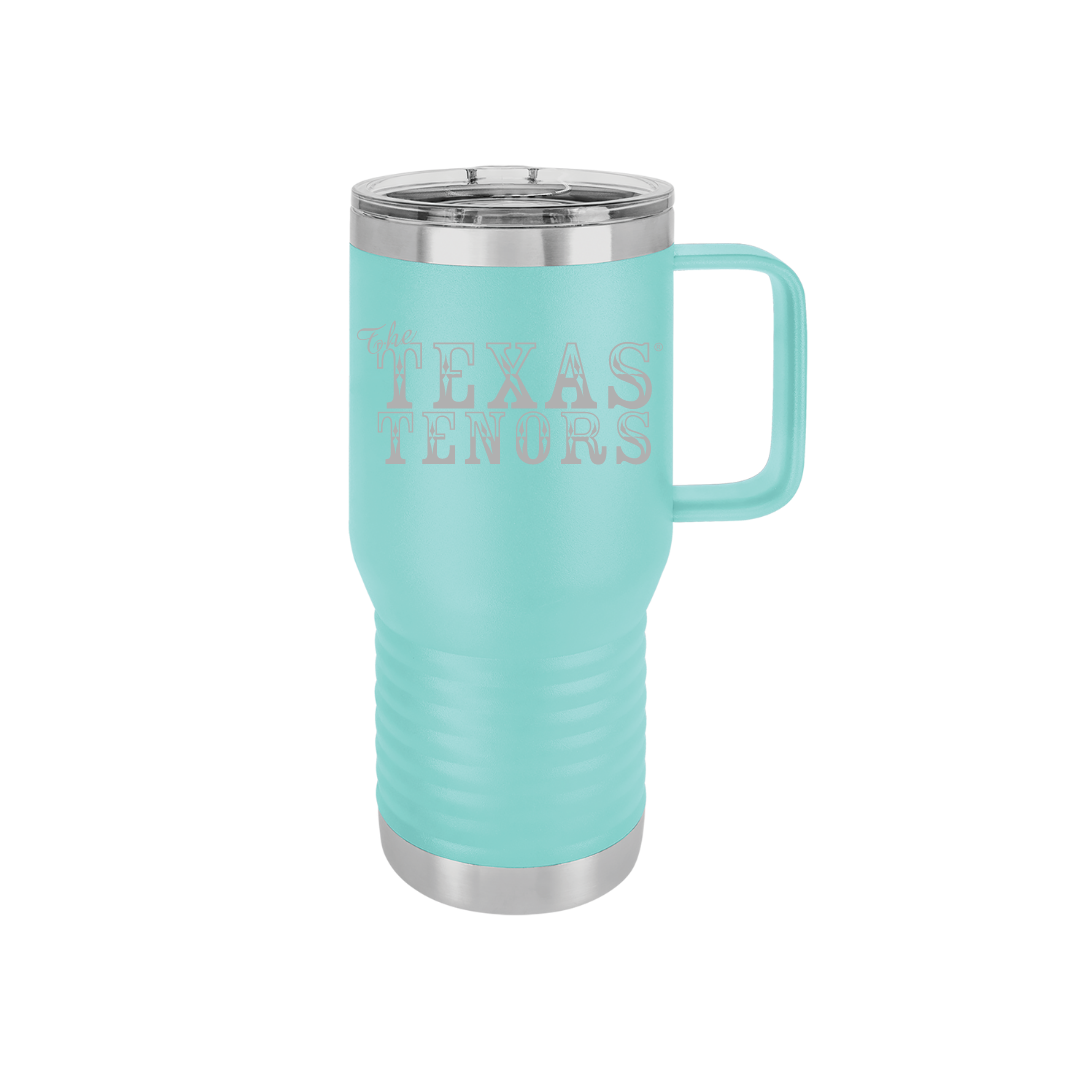 Personalized Texas Tenors 20 oz Stainless Steel Handled Tumbler, Polar Camel