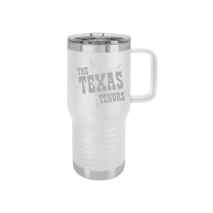 Personalized Texas Tenors 20 oz Stainless Steel Handled Tumbler, Polar Camel