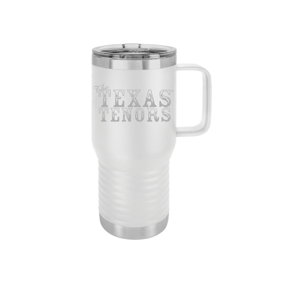 Personalized Texas Tenors 20 oz Stainless Steel Handled Tumbler, Polar Camel