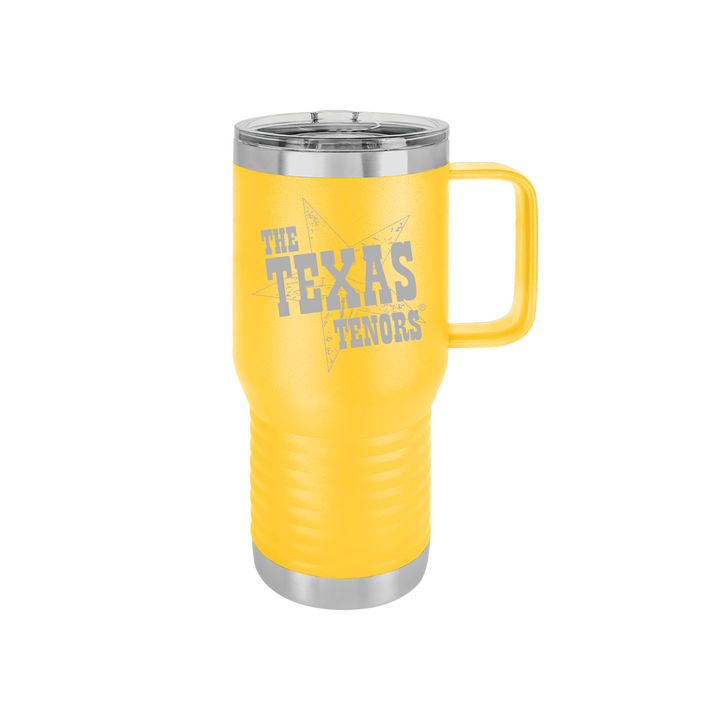 Personalized Texas Tenors 20 oz Stainless Steel Handled Tumbler, Polar Camel