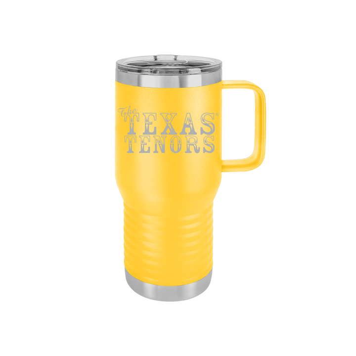 Personalized Texas Tenors 20 oz Stainless Steel Handled Tumbler, Polar Camel