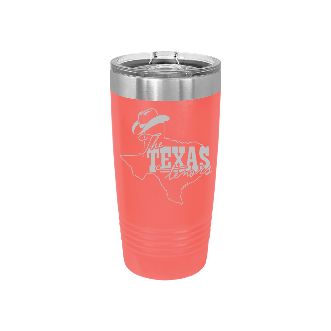 Personalized Texas Tenors 20 oz Stainless Steel Tumbler, Polar Camel