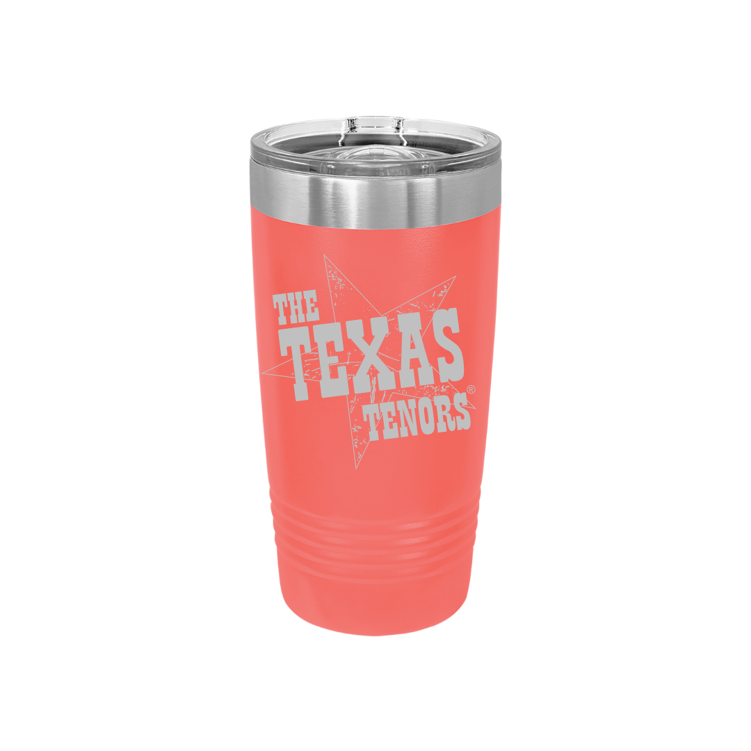 Personalized Texas Tenors 20 oz Stainless Steel Tumbler, Polar Camel