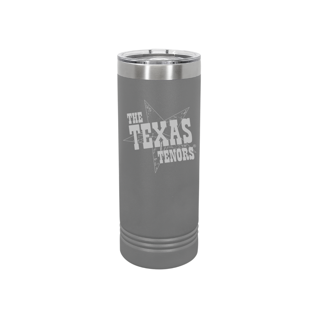 Personalized Texas Tenors 22 oz Skinny Stainless Steel Tumbler,  Polar Camel