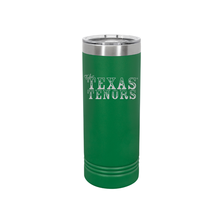 Personalized Texas Tenors 22 oz Skinny Stainless Steel Tumbler,  Polar Camel