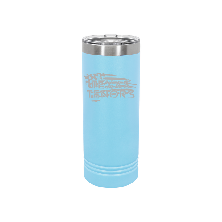 Personalized Texas Tenors 22 oz Skinny Stainless Steel Tumbler,  Polar Camel