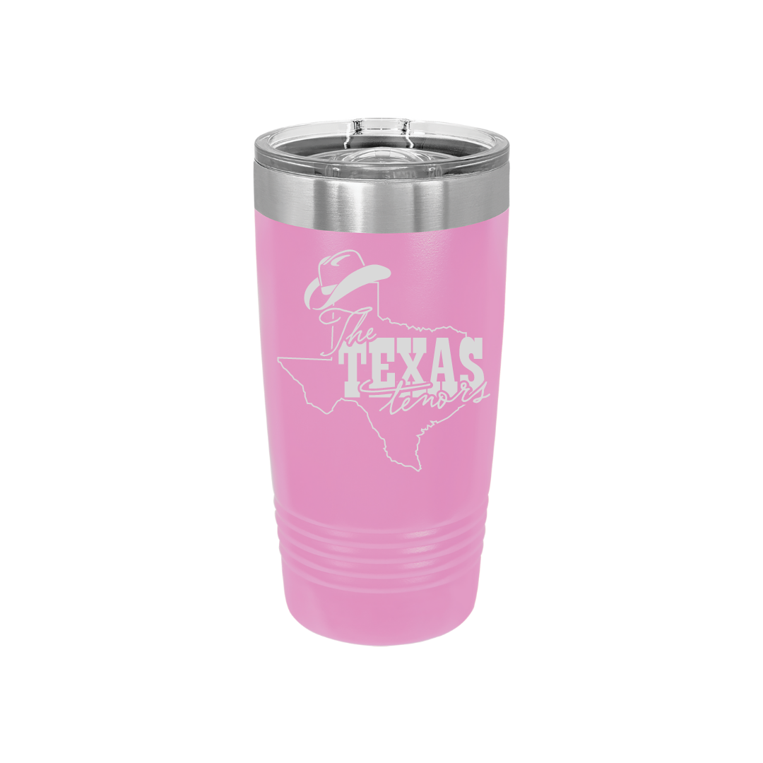 Personalized Texas Tenors 20 oz Stainless Steel Tumbler, Polar Camel