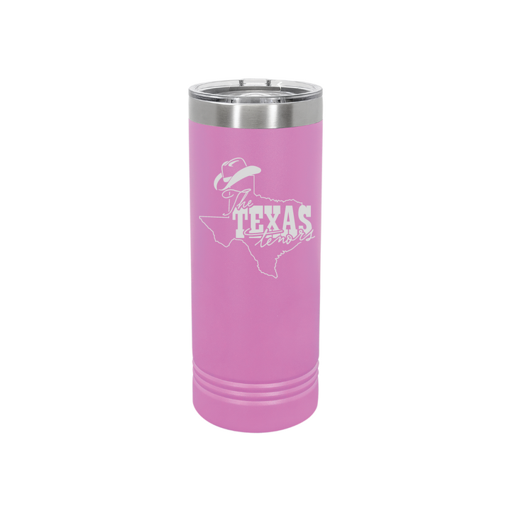 Personalized Texas Tenors 22 oz Skinny Stainless Steel Tumbler,  Polar Camel