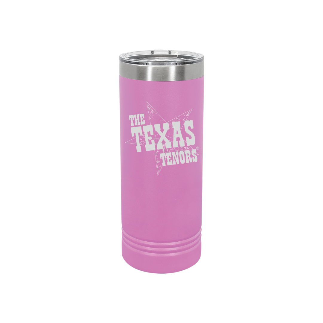 Personalized Texas Tenors 22 oz Skinny Stainless Steel Tumbler,  Polar Camel