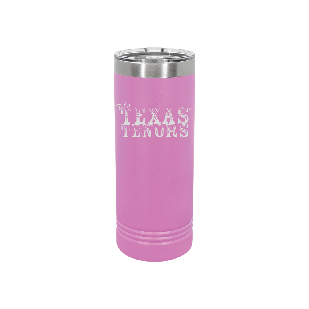 Personalized Texas Tenors 22 oz Skinny Stainless Steel Tumbler,  Polar Camel