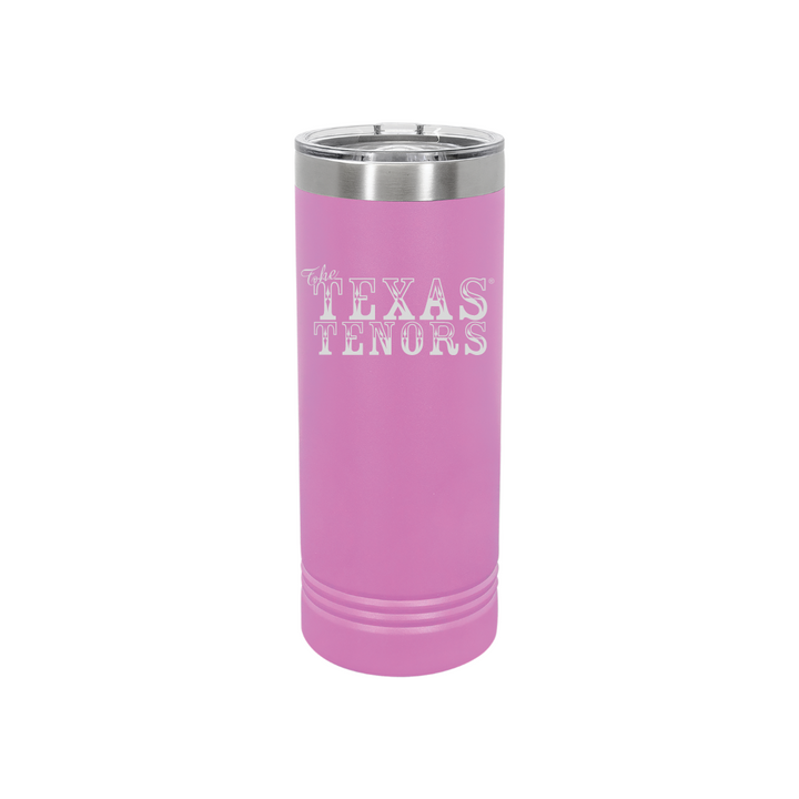 Personalized Texas Tenors 22 oz Skinny Stainless Steel Tumbler,  Polar Camel