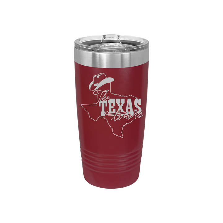 Personalized Texas Tenors 20 oz Stainless Steel Tumbler, Polar Camel